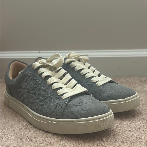 Frye Shoes - Frye Gray Embossed Sneakers